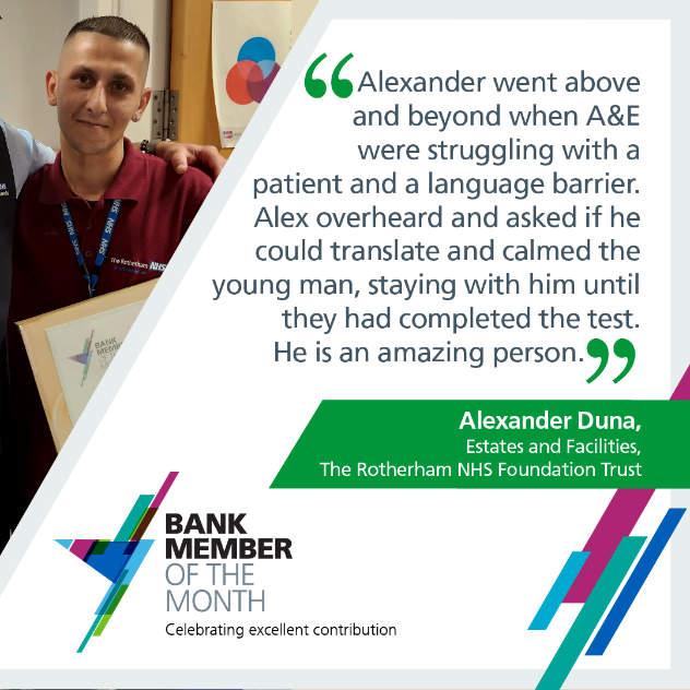 Bank Member of the Month Alex Duna