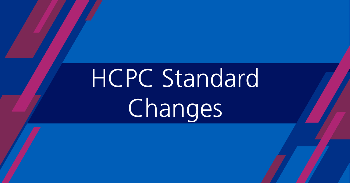 HCPC Standard Changes